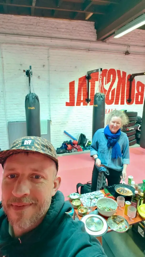 Pierre Bouraver en ik voor foodblog Diner met StreeK
